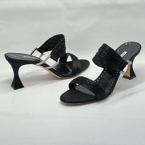 Manolo Blahnik Chinap 70MM Crystal Buckle Sandals size 41 - Picture 1 of 13